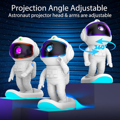 magnetic 360° adjustable projection head for flexible ceiling or wall placement