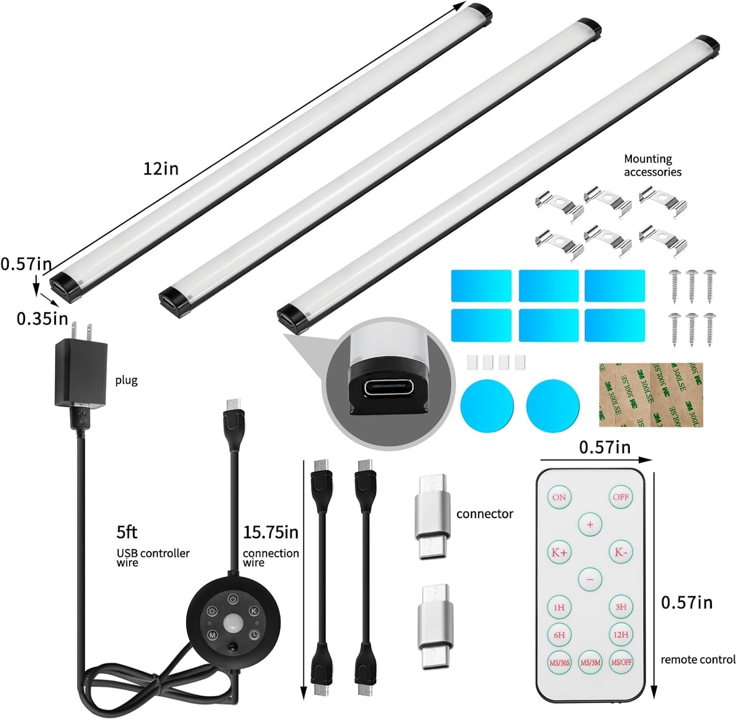 magnetic mounting system with included 3m iron plates and screw set for both adhesive and secured installs