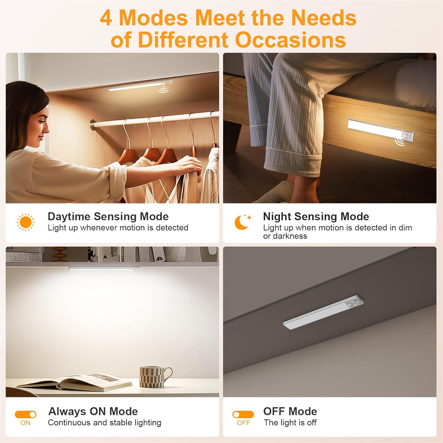 magnetic mounting with included adhesive iron plates for non-metal surfaces, sold as 2-pack in 9 color/size variants