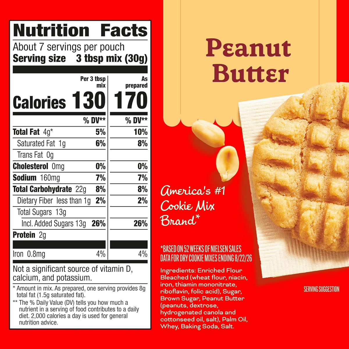 makes 12 two-inch cookies per bag