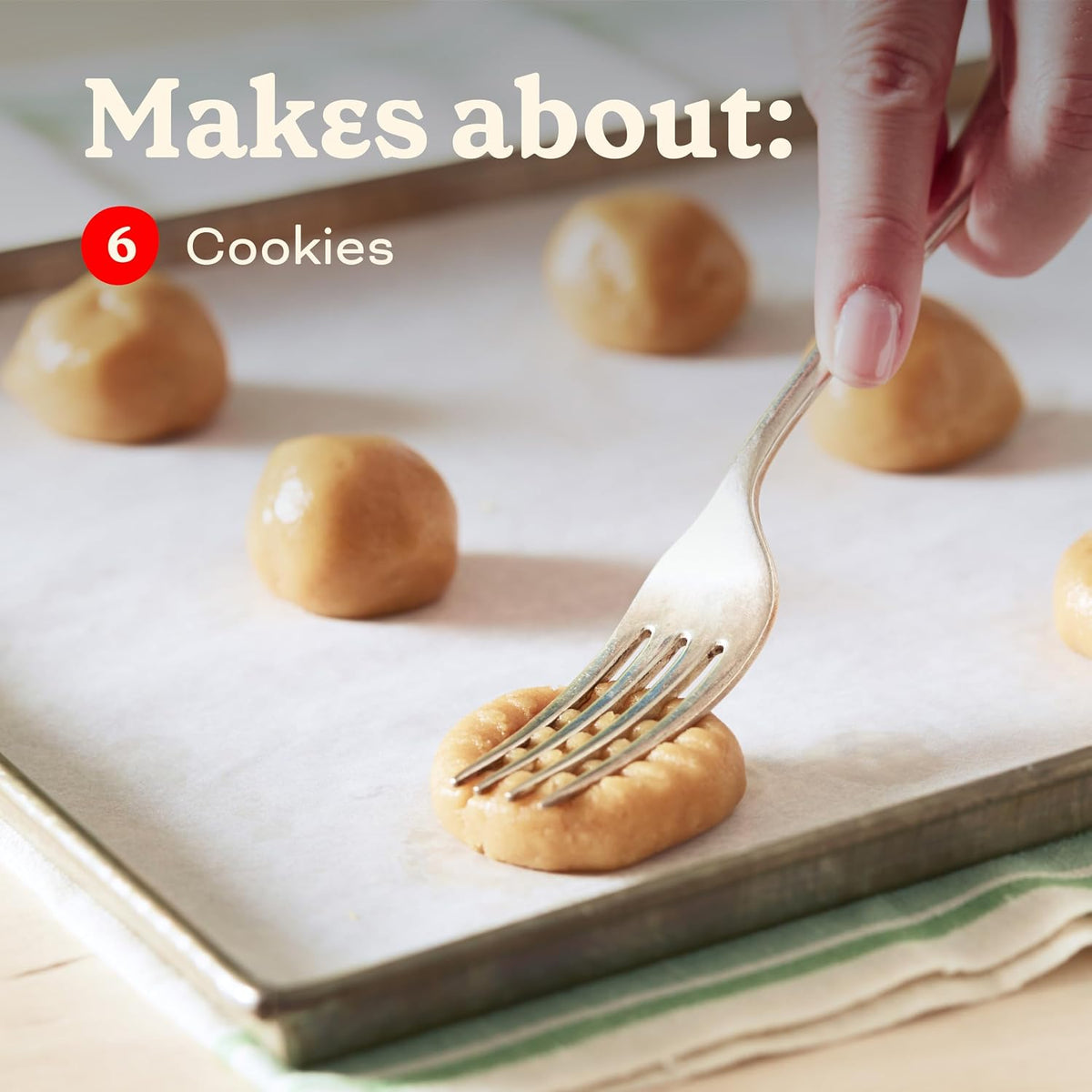Betty Crocker Peanut Butter Cookie Mix, 7.2 oz., 12-Cookie Baking Routine for Home Bakers