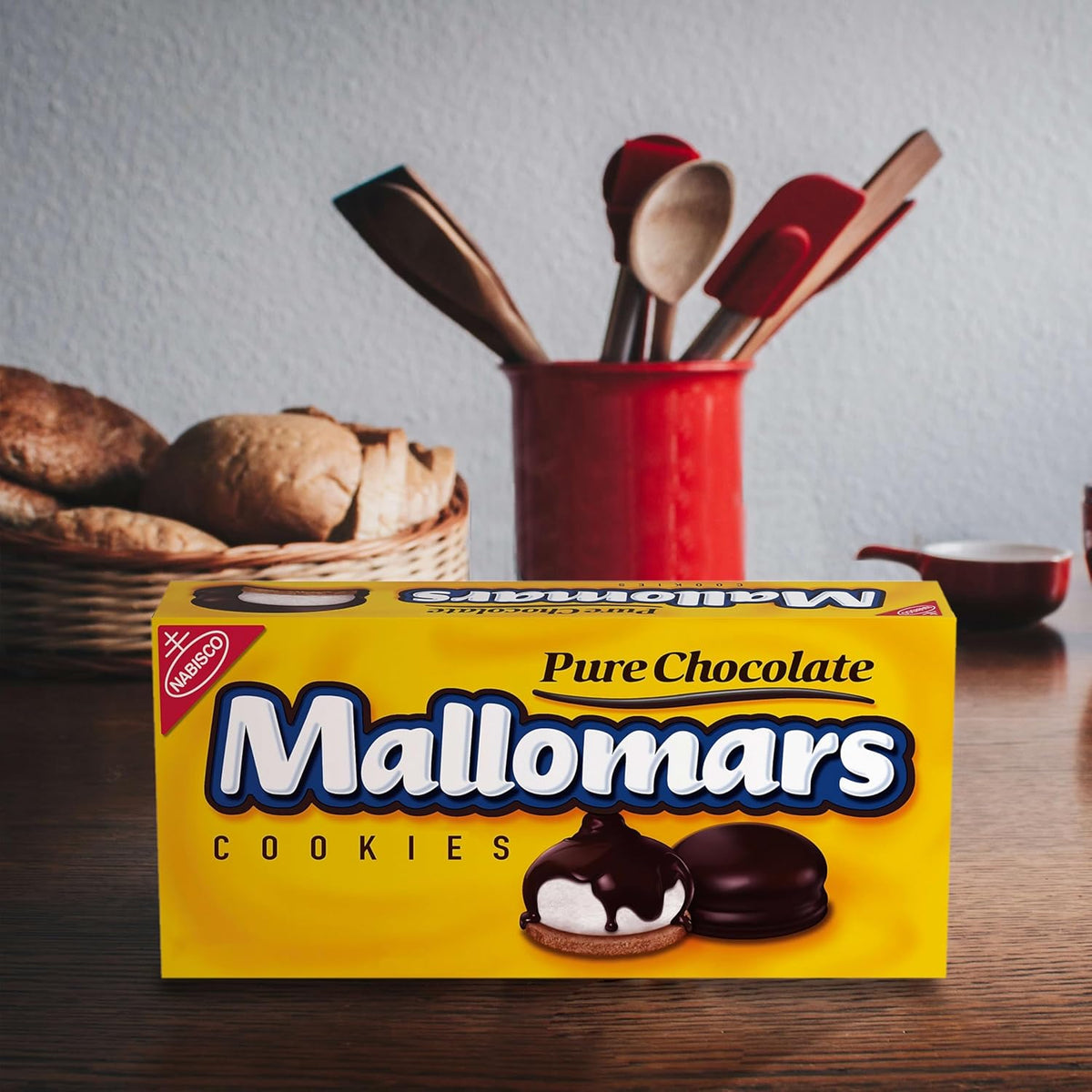 MALLOMARS Pure Chocolate Cookies, 8.2 oz – No-Mess Graham and Marshmallow Cookie for Kids' Snack Drawer