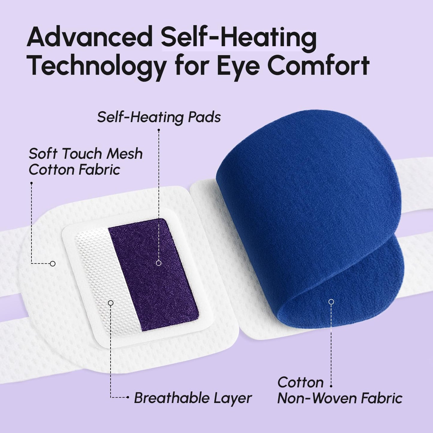 MAREE Steam Eye Mask for Meditation and Yoga Recovery – Self-Heating Lavender Compress for Stress Relief Evenings