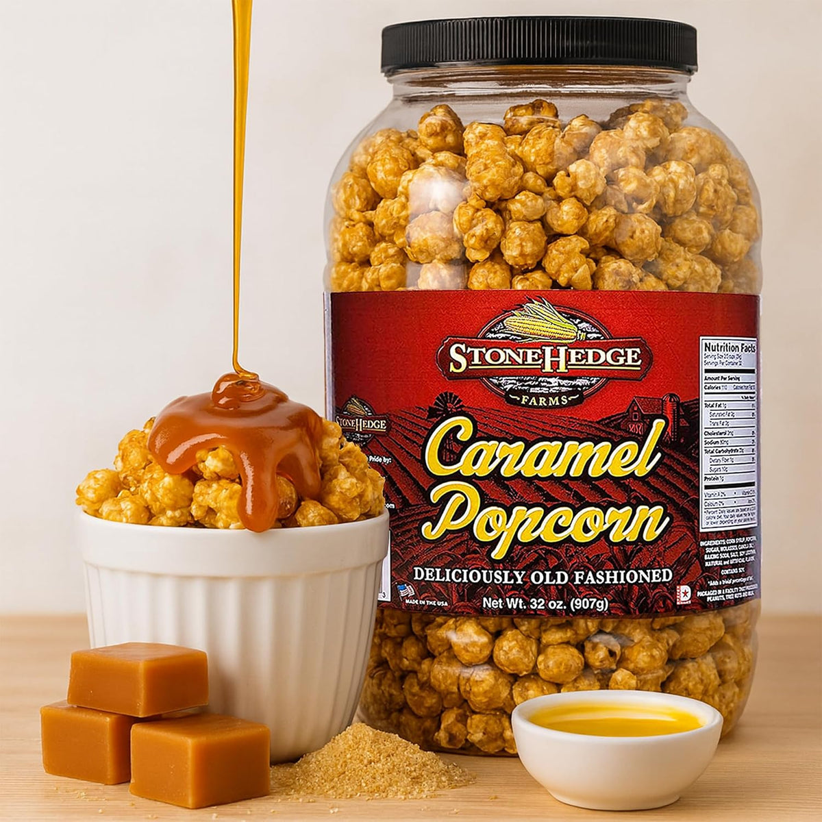 marked gluten free and wheat free; contains milk and soy and is produced in a facility that also processes peanuts and tree nuts