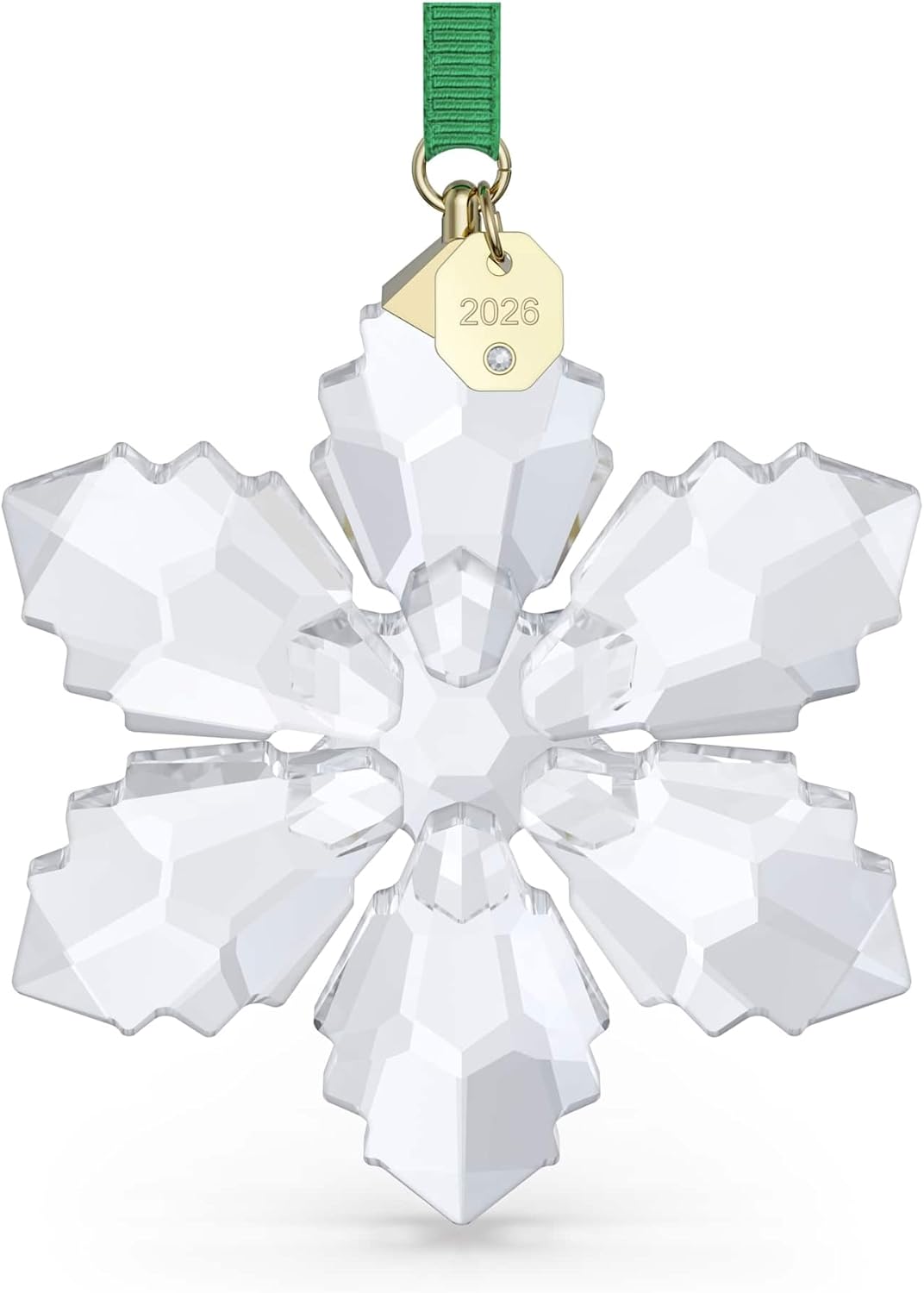 masterfully cut transparent crystal with 192 facets for high light refraction