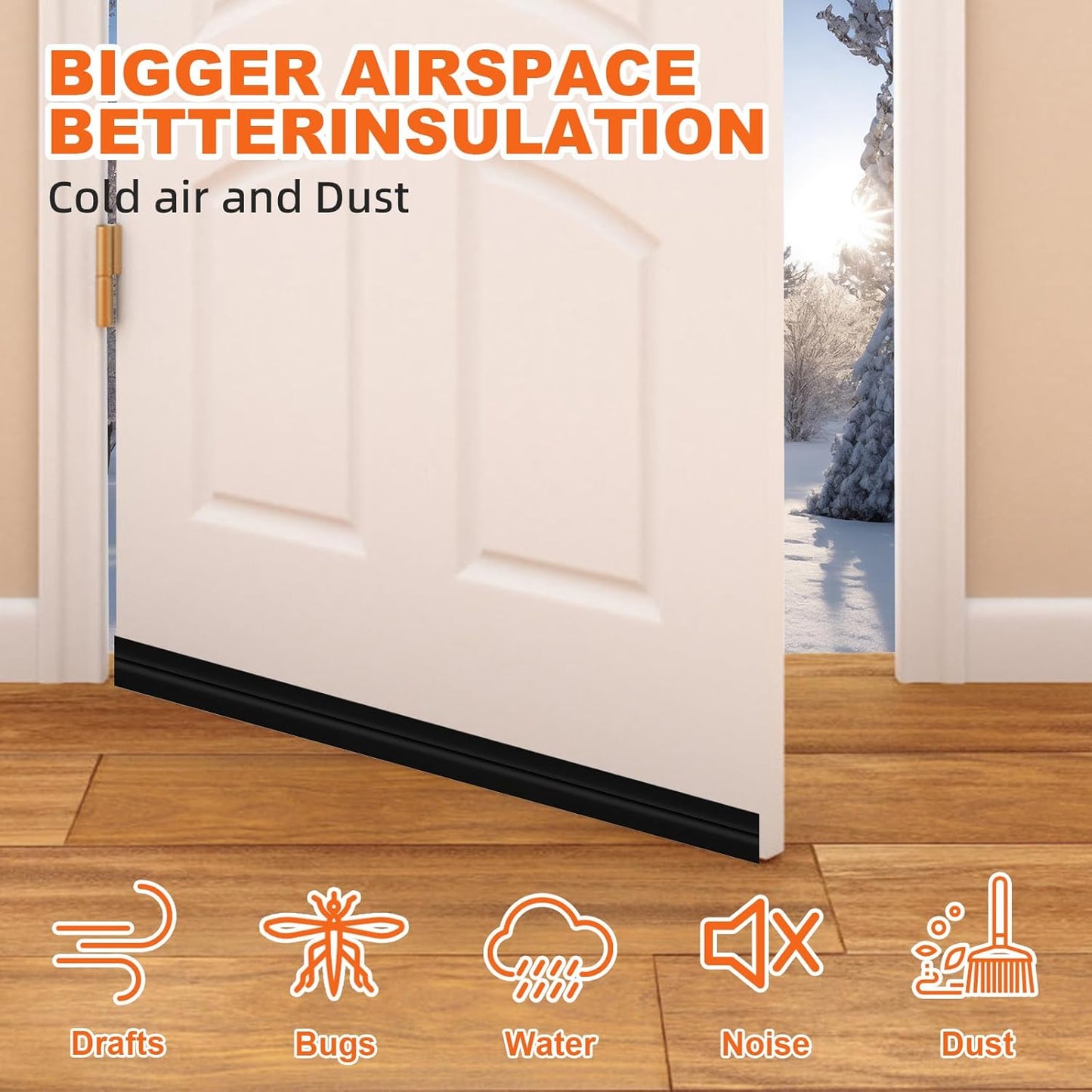 maximum 1.5-inch gap fill capacity for oversized door thresholds