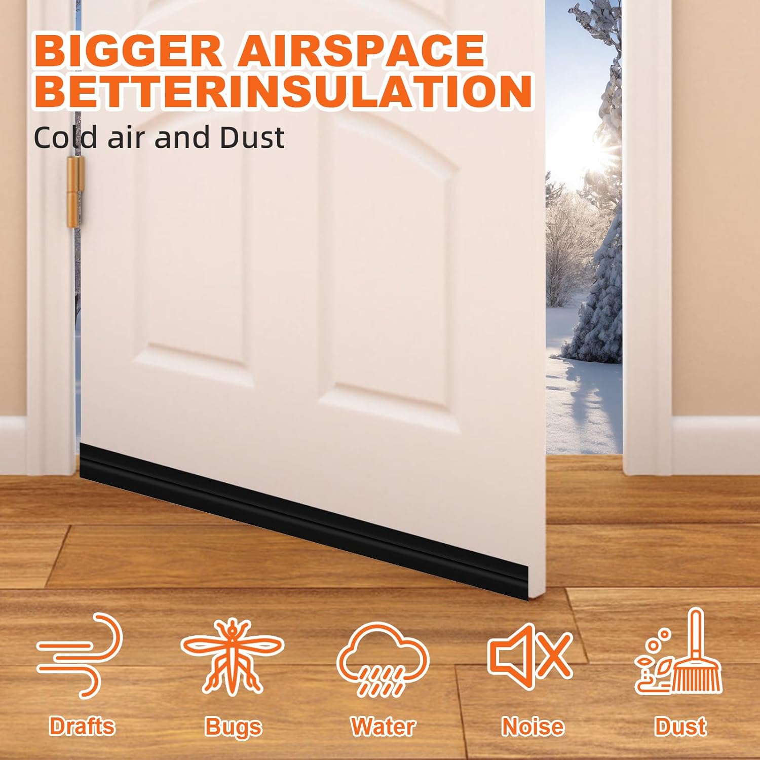 maximum 1.5-inch gap fill capacity for oversized door thresholds