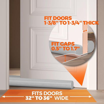 maximum gap fill capacity of 1.7 inches for sealing uneven door bottoms