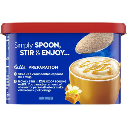 Maxwell House Instant Cafe-Style Mix – Stir-and-Go Office Coffee for Tight Deadlines, Vanilla Caramel, 9 oz