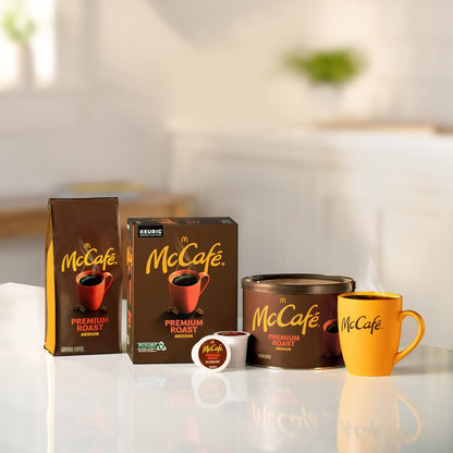 McCafe Premium Roast Medium Roast Ground Coffee 30 oz Canister – Desk-Side Coffee for Study and Remote Work Fuel