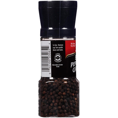 McCormick Black Peppercorn Grinder – All-in-One Storage and Grinder, No Extra Mill to Refill or Store