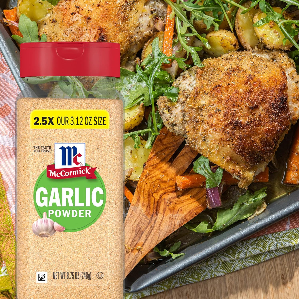 McCormick Garlic Powder – Time-Saving Pantry Staple for Fast Weeknight Dishes, 8.75 oz