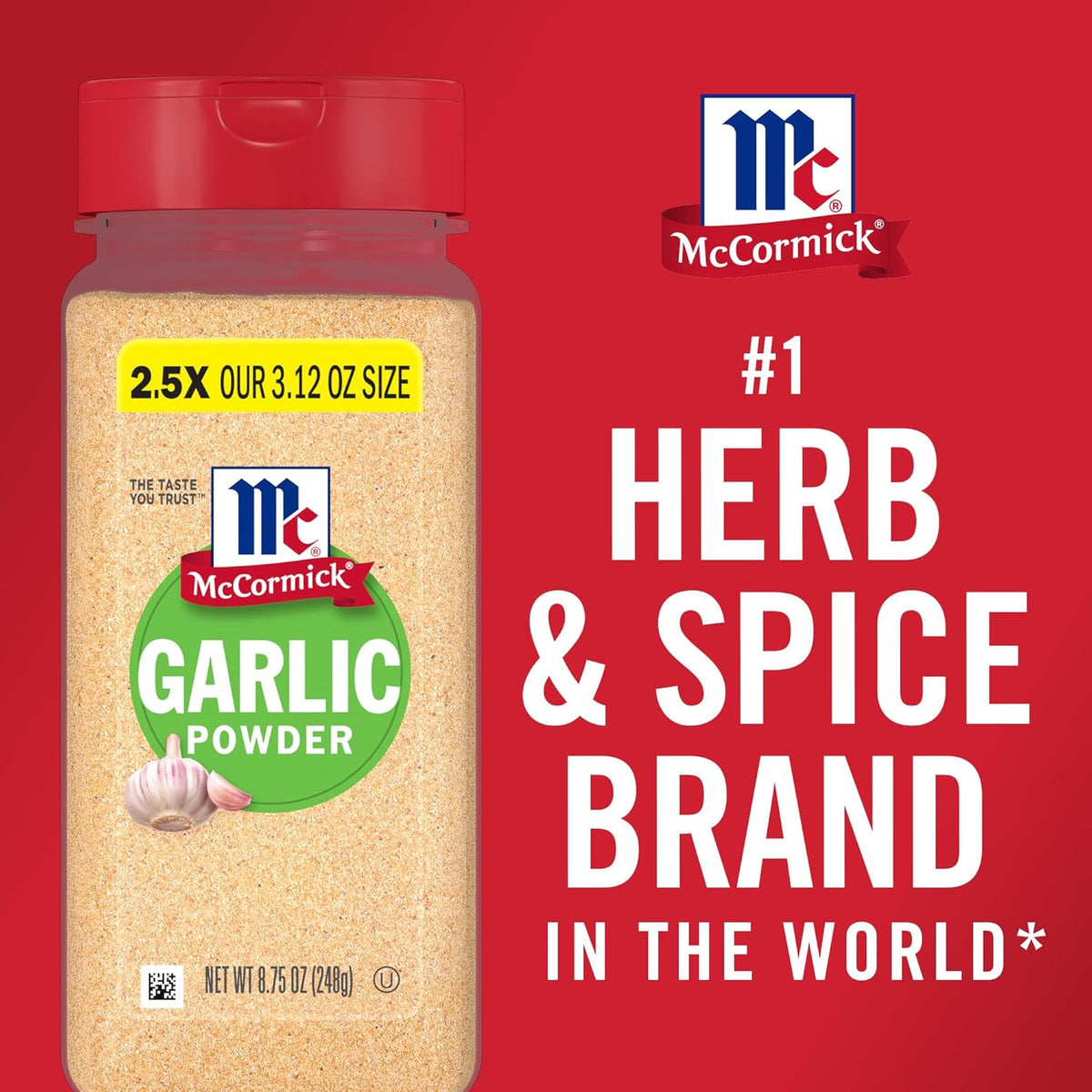 McCormick Garlic Powder – Time-Saving Pantry Staple for Fast Weeknight Dishes, 8.75 oz