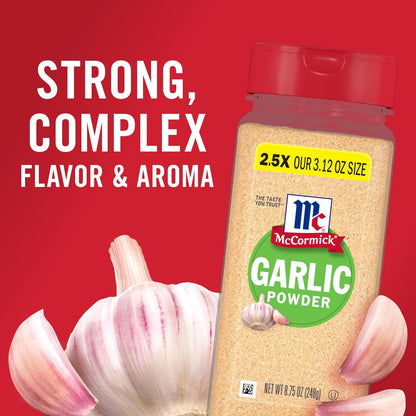 McCormick Garlic Powder – Time-Saving Pantry Staple for Fast Weeknight Dishes, 8.75 oz