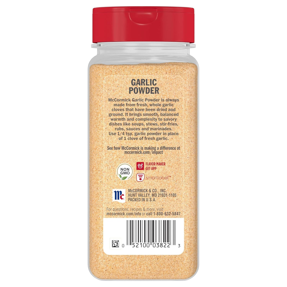 McCormick Garlic Powder – Time-Saving Pantry Staple for Fast Weeknight Dishes, 8.75 oz
