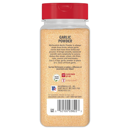 McCormick Garlic Powder – Time-Saving Pantry Staple for Fast Weeknight Dishes, 8.75 oz
