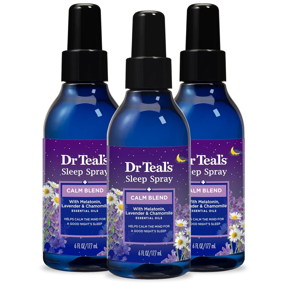 melatonin-infused spray combined with lavender and chamomile essential oils