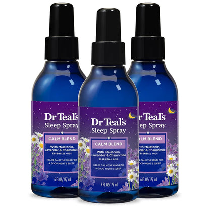 melatonin-infused spray combined with lavender and chamomile essential oils