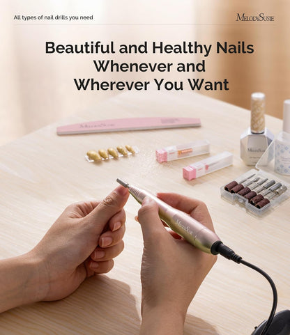 MelodySusie PC120I Low-Vibration Nail Drill – Comfortable Home Manicure for Long Self-Care Sessions