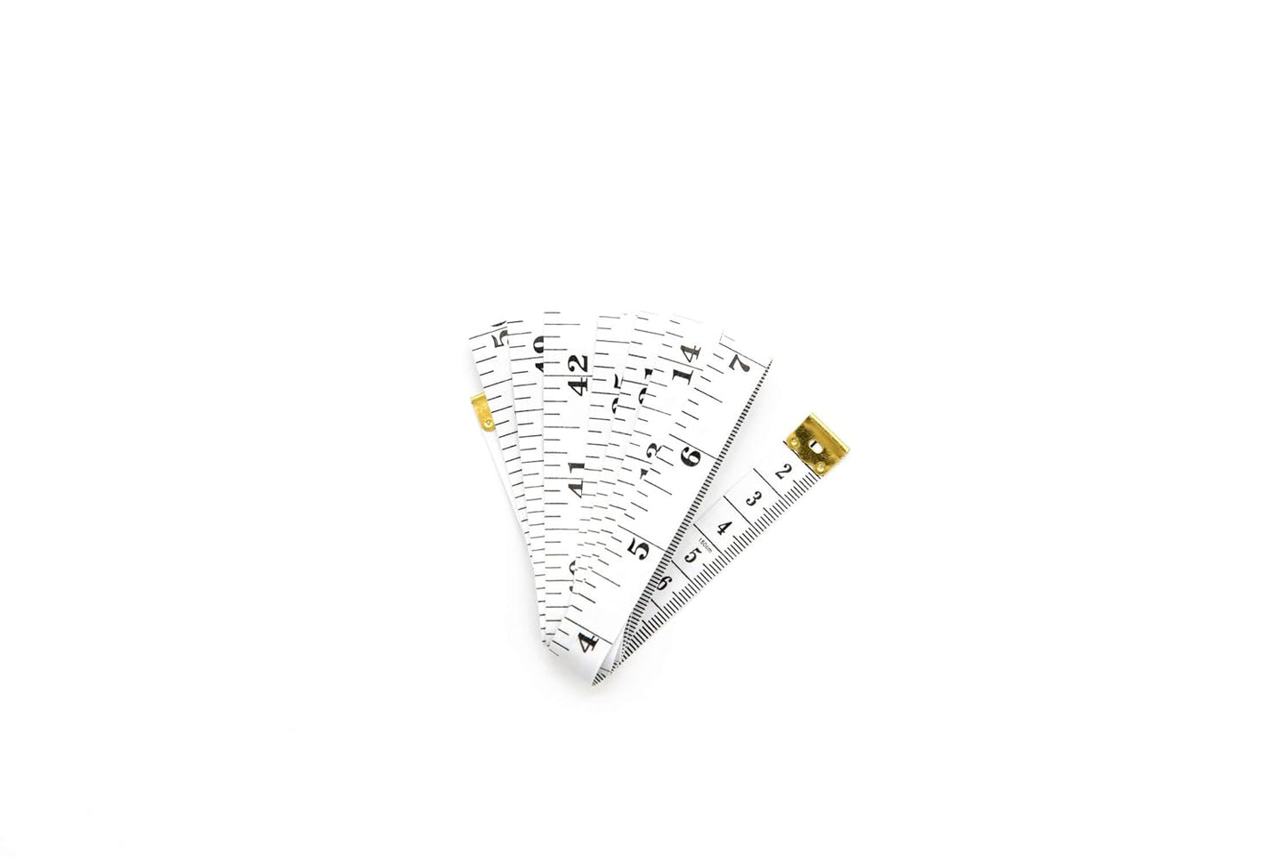 metal end tabs on both ends to prevent fraying and anchor measurements