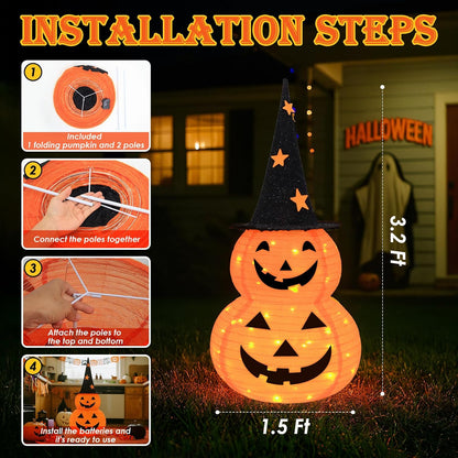 metal frame poles with soft thickened fabric pumpkin shell