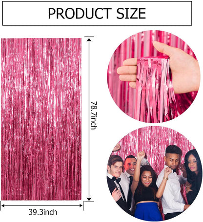 Metallic Foil Streamer Backdrop – Bedroom Aesthetic Accent Wall Piece for Shimmering Home Ambiance