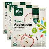 365 by Whole Foods Market Organic Applesauce Pouches – Toddler Lunchbox Snack, No-Squeeze Spill-Free Fruit
