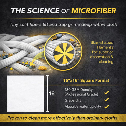Microfiber Magic Streak Free Cleaning Cloth – Valentine's Day Gift for Her, Just Water Lint Free Cleaning, 4 Pack