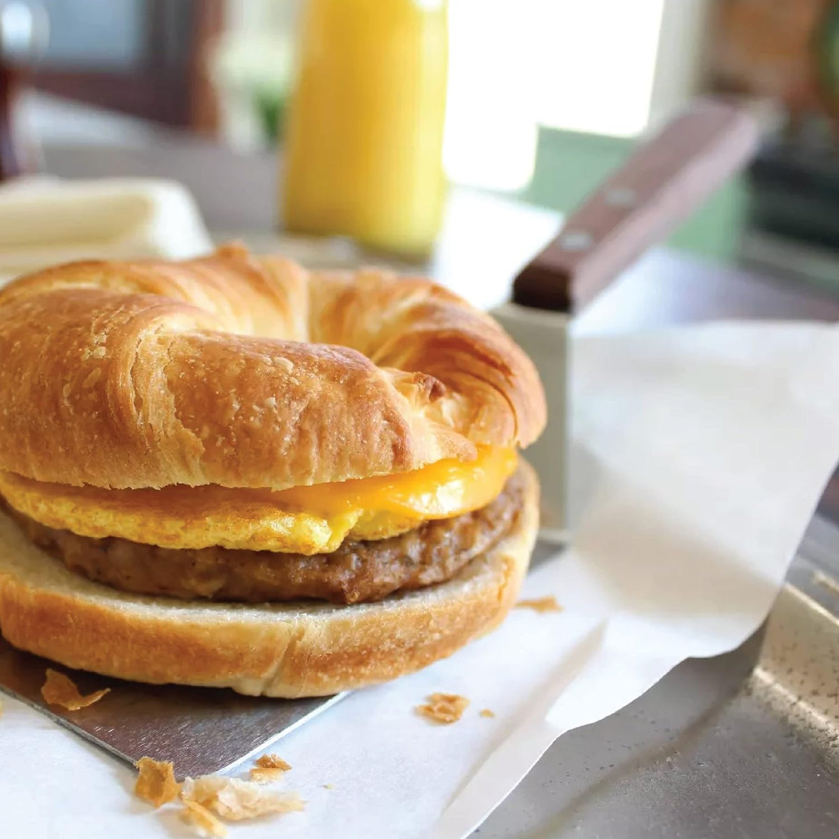Jimmy Dean Sausage, Egg and Cheese Croissant Breakfast Sandwich – Warm, Satisfying Breakfast for Wellness-Focused Mornings, 8 Count