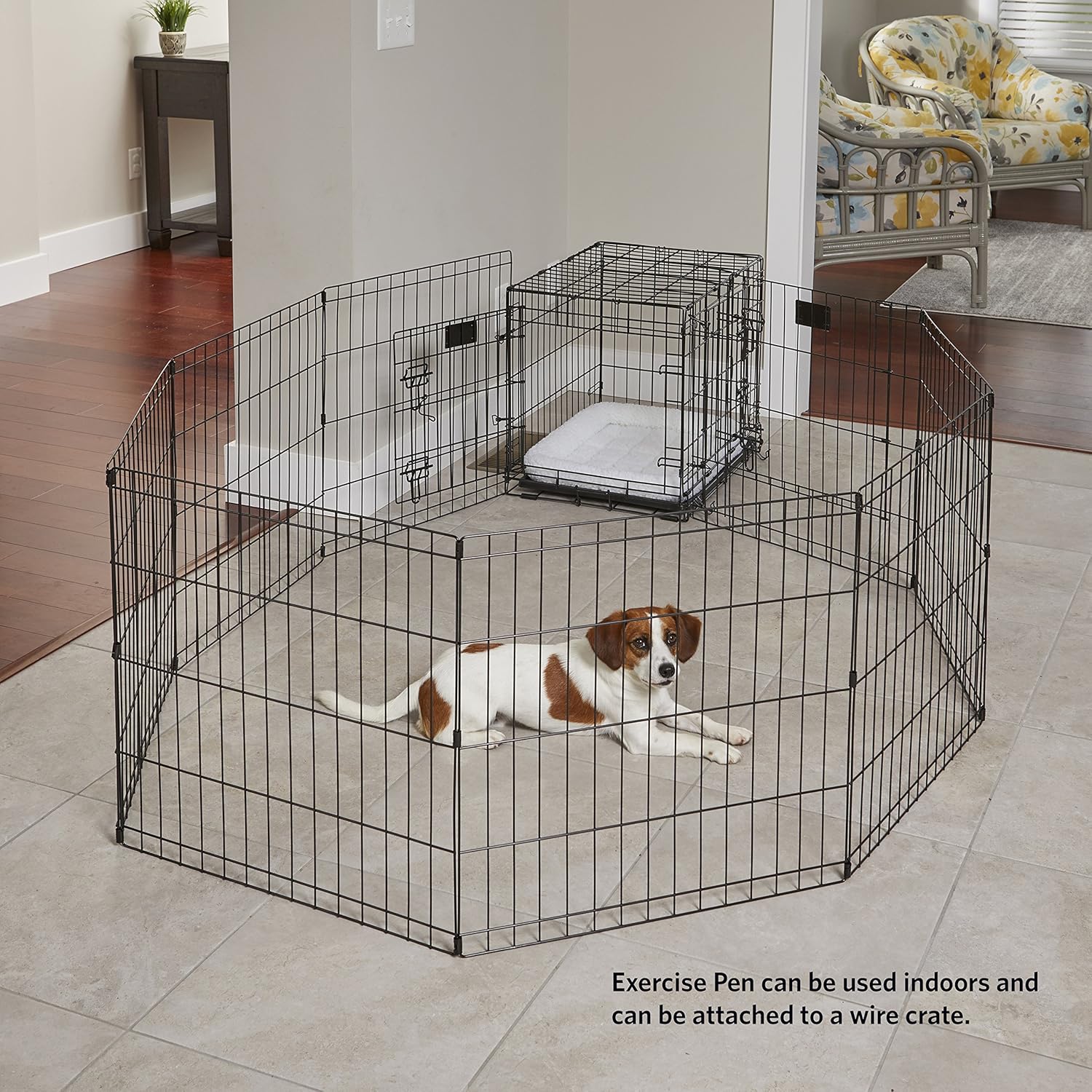 MidWest Homes for Pets 30-Inch Exercise Pen – Clean-Line Design for Modern Living Spaces