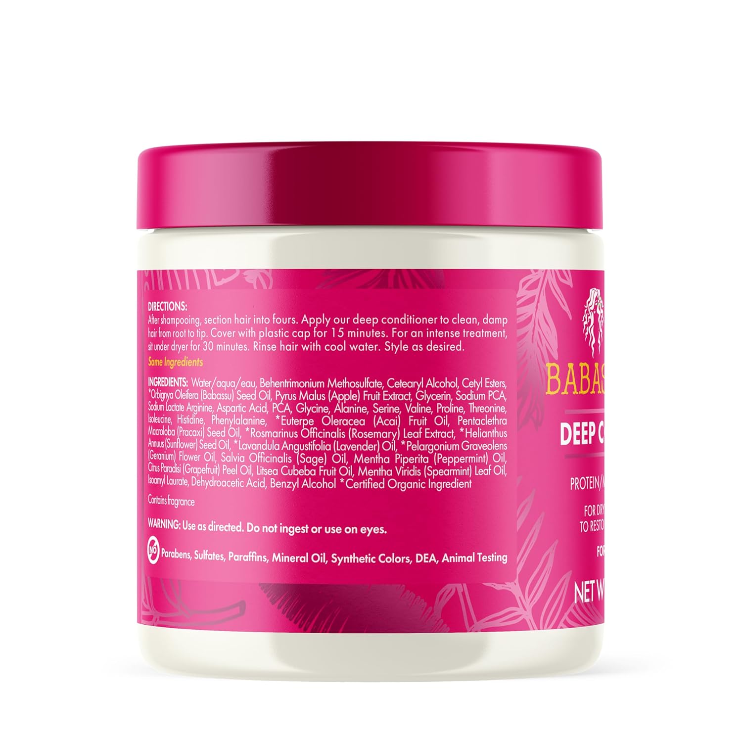 Mielle Organics Babassu & Mint Deep Conditioner – Parent-Approved Hair Treatment for Tweens, Mild Scalp Care for Delicate Strands