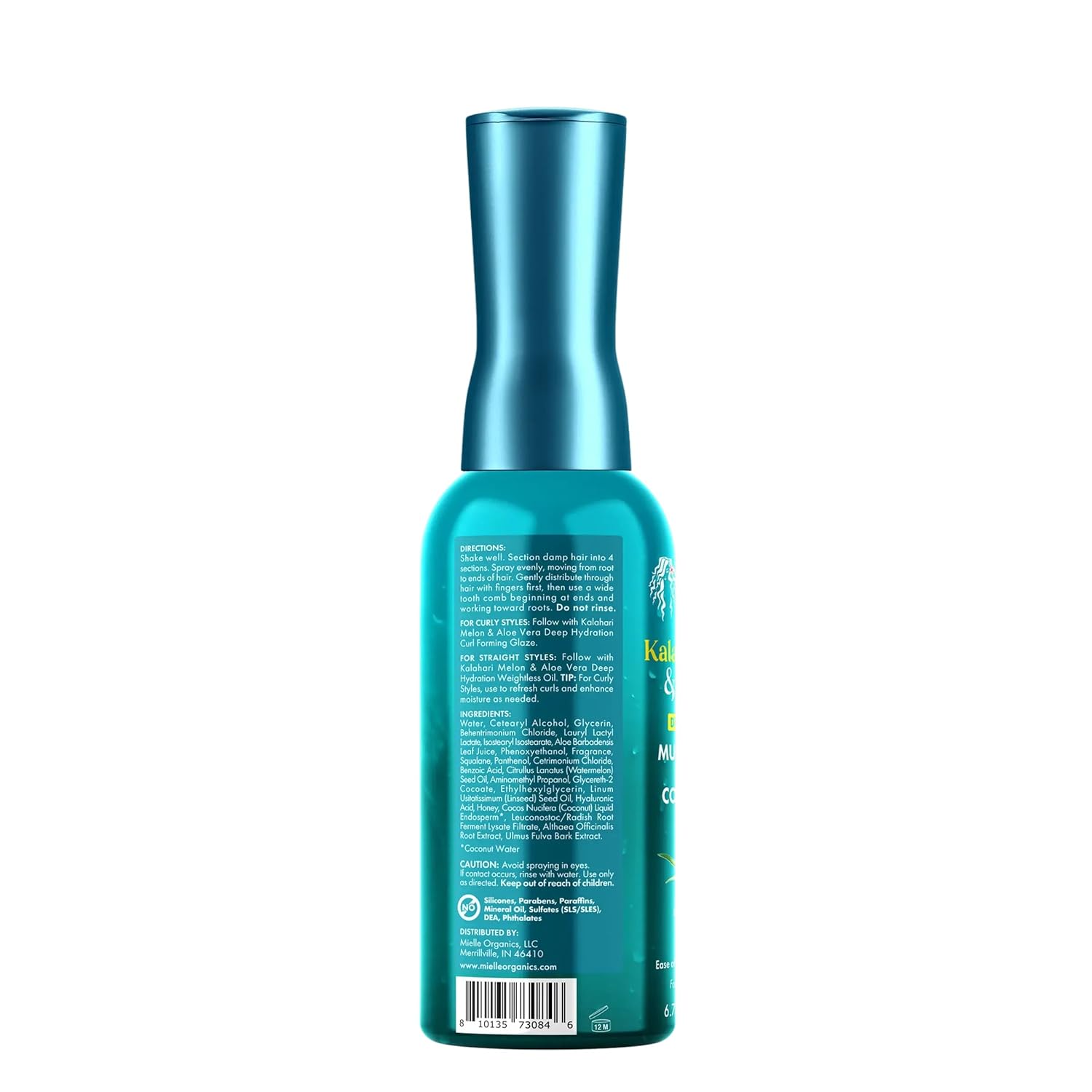 Mielle Organics Kalahari Melon & Aloe Vera Multi-Tasking Leave In Conditioner Spray - Housewarming & Valentine's Gift for Textured Hair Lovers, 6.7 Ounce
