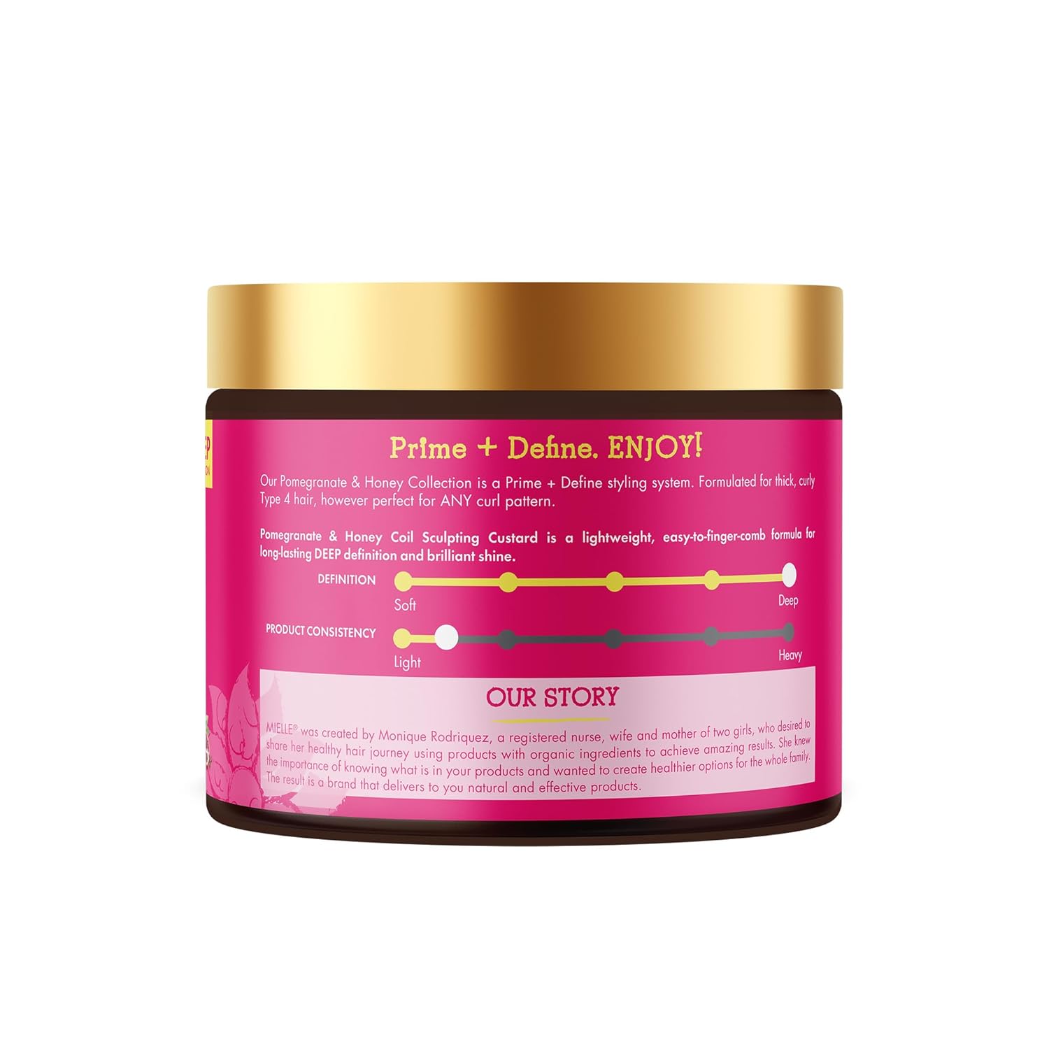Mielle Organics Pomegranate & Honey Curl Cream - Clean Design Curl Cream for Less-Is-More Wash Day Routines