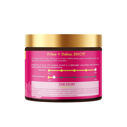 Mielle Organics Pomegranate & Honey Curl Cream - Clean Design Curl Cream for Less-Is-More Wash Day Routines