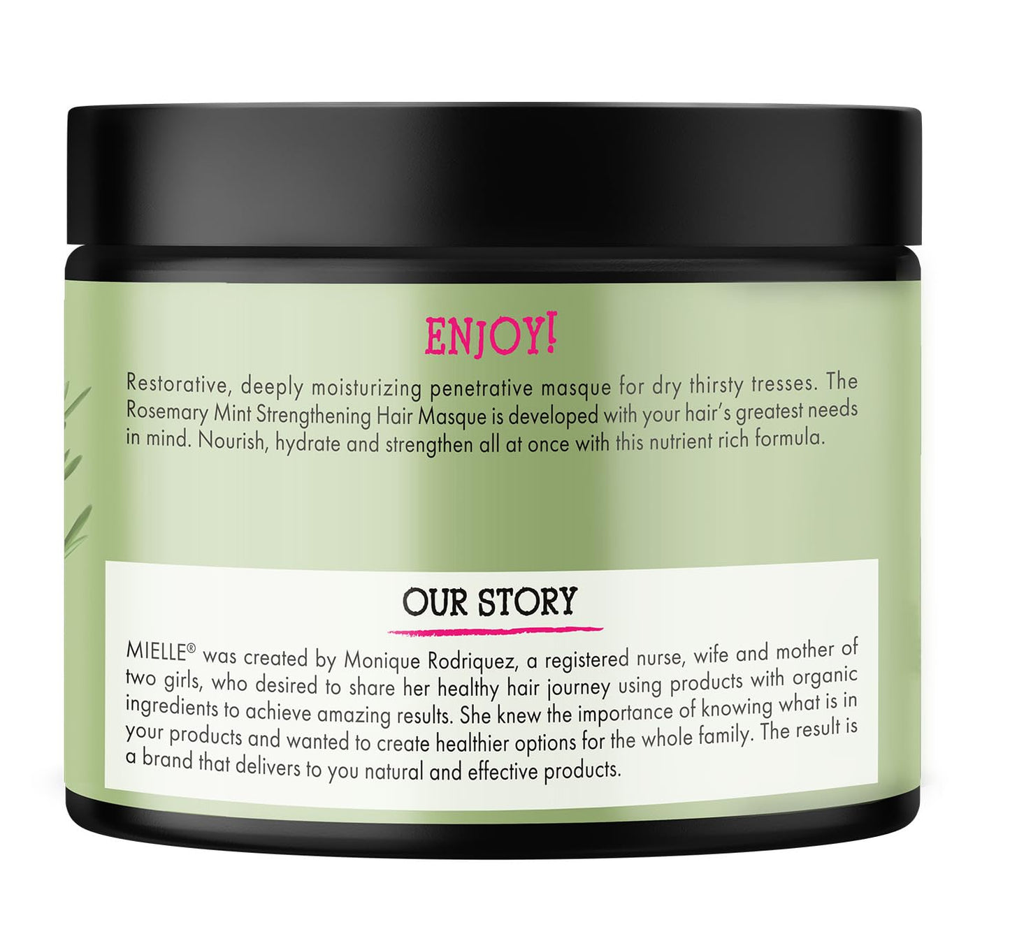 Mielle Organics Rosemary Mint Biotin Hair Mask – Aesthetic Shower Side Deep Conditioner for Natural Haircare Routines, 12 Ounce