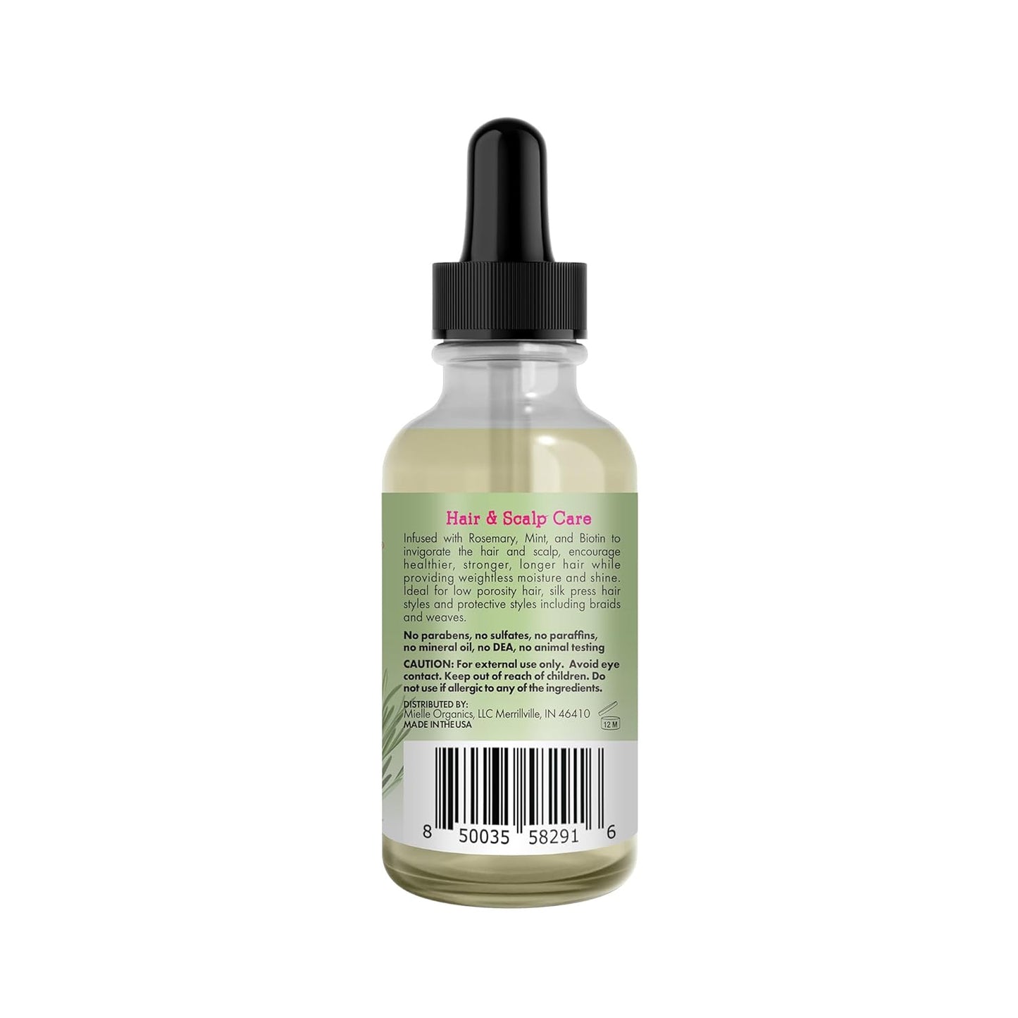 Mielle Organics Rosemary Mint Light Hair Oil – Clean Design Essential Oil Blend for the Considered Vanity
