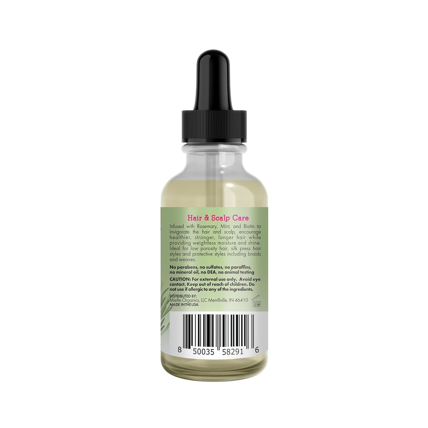 Mielle Organics Rosemary Mint Light Hair Oil – Clean Design Essential Oil Blend for the Considered Vanity