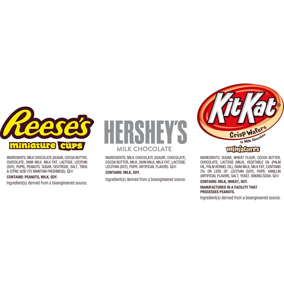 HERSHEY'S Assorted Chocolate Halloween Candy Bulk Variety Pack – Three-Brand Chocolate Gift Set for Holiday Gifting