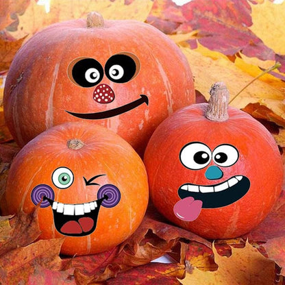 MiniPumpkin Adhesive Faces – No-Carve Way to Refresh Halloween Vignettes and Step Displays