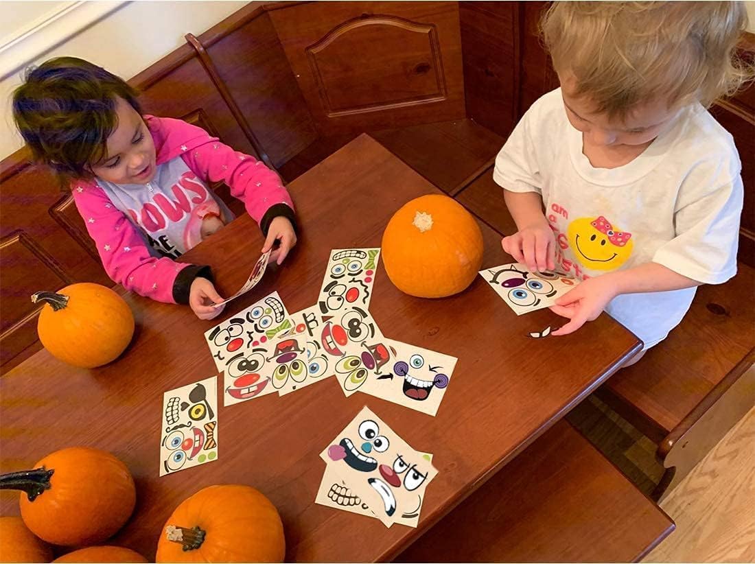 MiniPumpkin Adhesive Faces – No-Carve Way to Refresh Halloween Vignettes and Step Displays