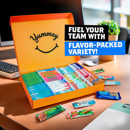 mixed fruit, nut, granola, and energy-style options