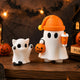 Orange Pumpkin Kitten Ghost