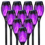 Halloween Solar Flame Lights – Auto Shutoff Flickering Solar Lights, Safer Than Real Candles Outdoors