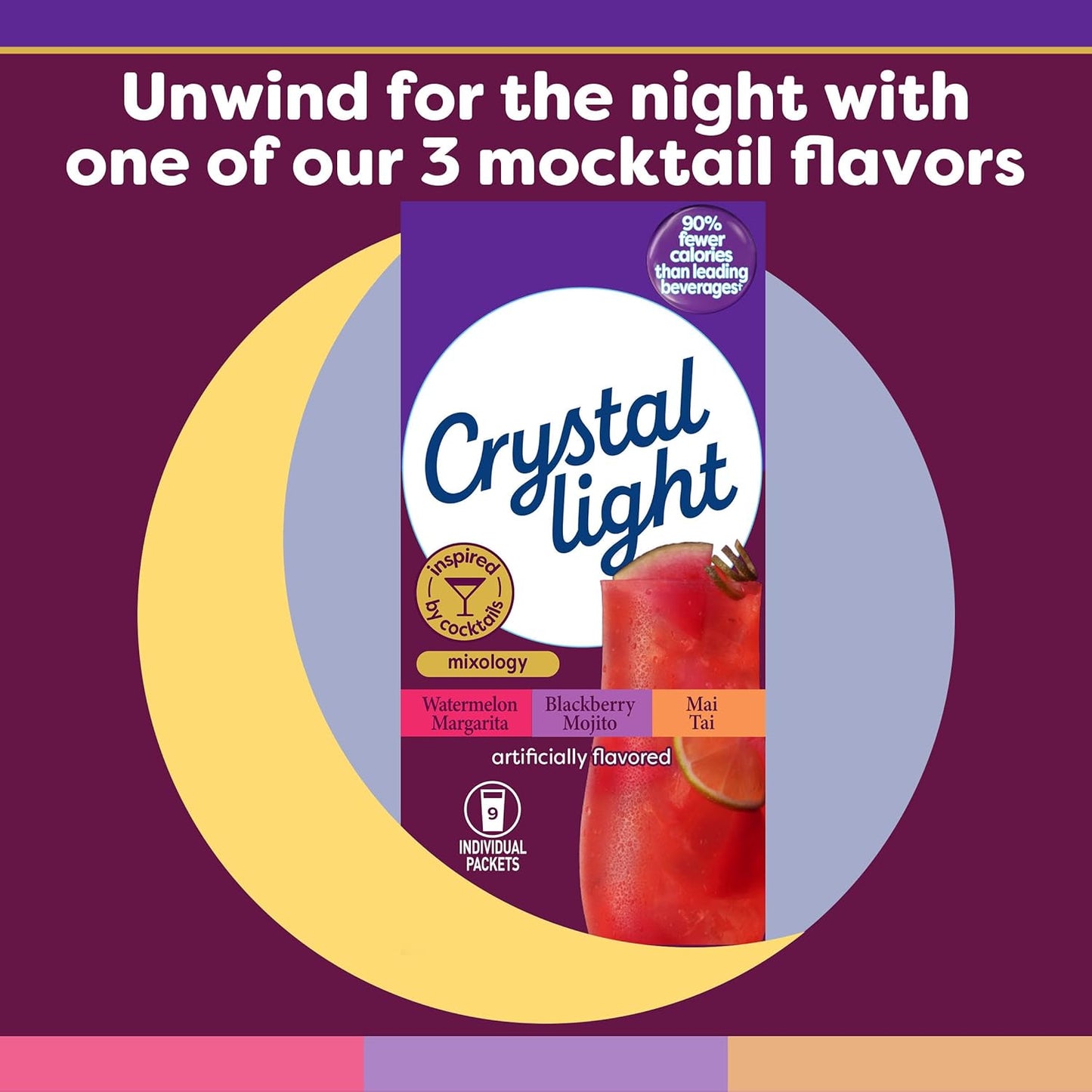 Mocktail Mixer Powder – Sugar-Free Wind-Down Drink Mix for Evening Self-Care Rituals, 10 Calories Per Stick