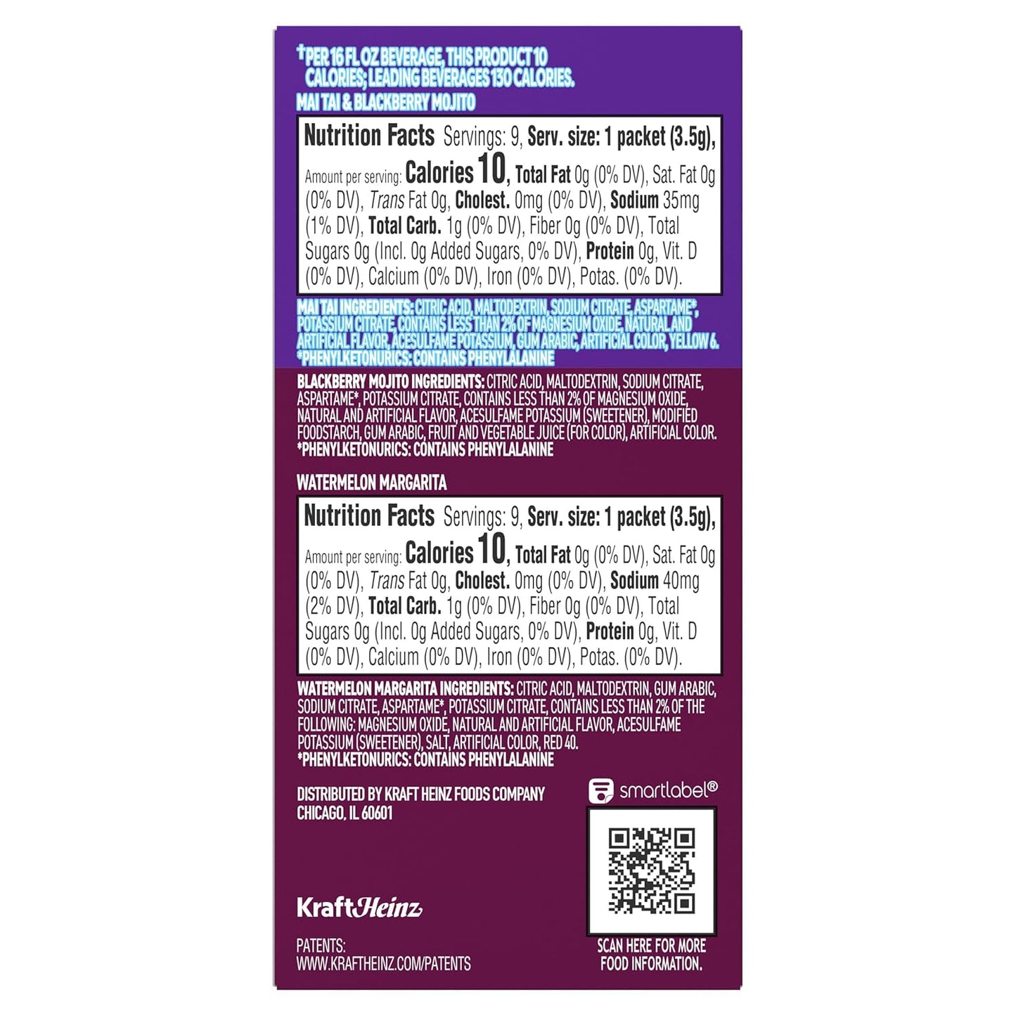 Mocktail Mixer Powder – Sugar-Free Wind-Down Drink Mix for Evening Self-Care Rituals, 10 Calories Per Stick