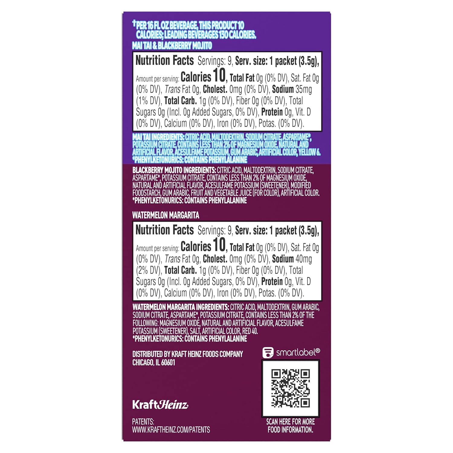 Mocktail Mixer Powder – Sugar-Free Wind-Down Drink Mix for Evening Self-Care Rituals, 10 Calories Per Stick
