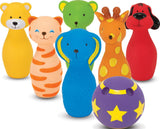 Melissa & Doug Animal Bowling Friends Gentle Play Set, Soft Construction Bowling Toy for Worry-Free Toddler Activity Time