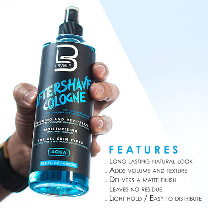 moisturizing formula enriched with aloe vera, green tea extract, peppermint, cedarwood, and lavender oils