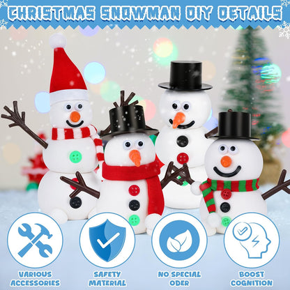 molded plastic accessories support easy shaping and consistent snowman details