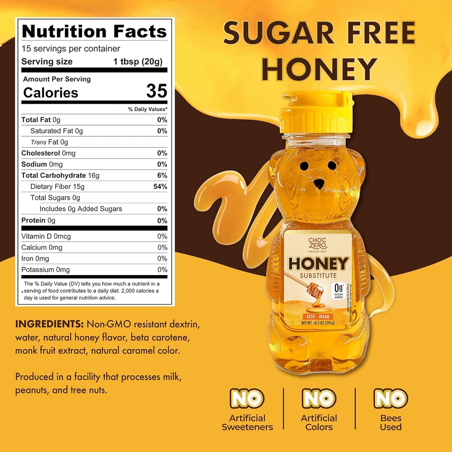 monk fruit extract as the primary natural sweetener (zero sugar, no aftertaste)